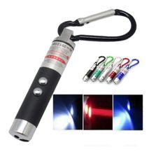 3 In 1 Red Laser Pointer Pen UV LED Light Torch Keychain
